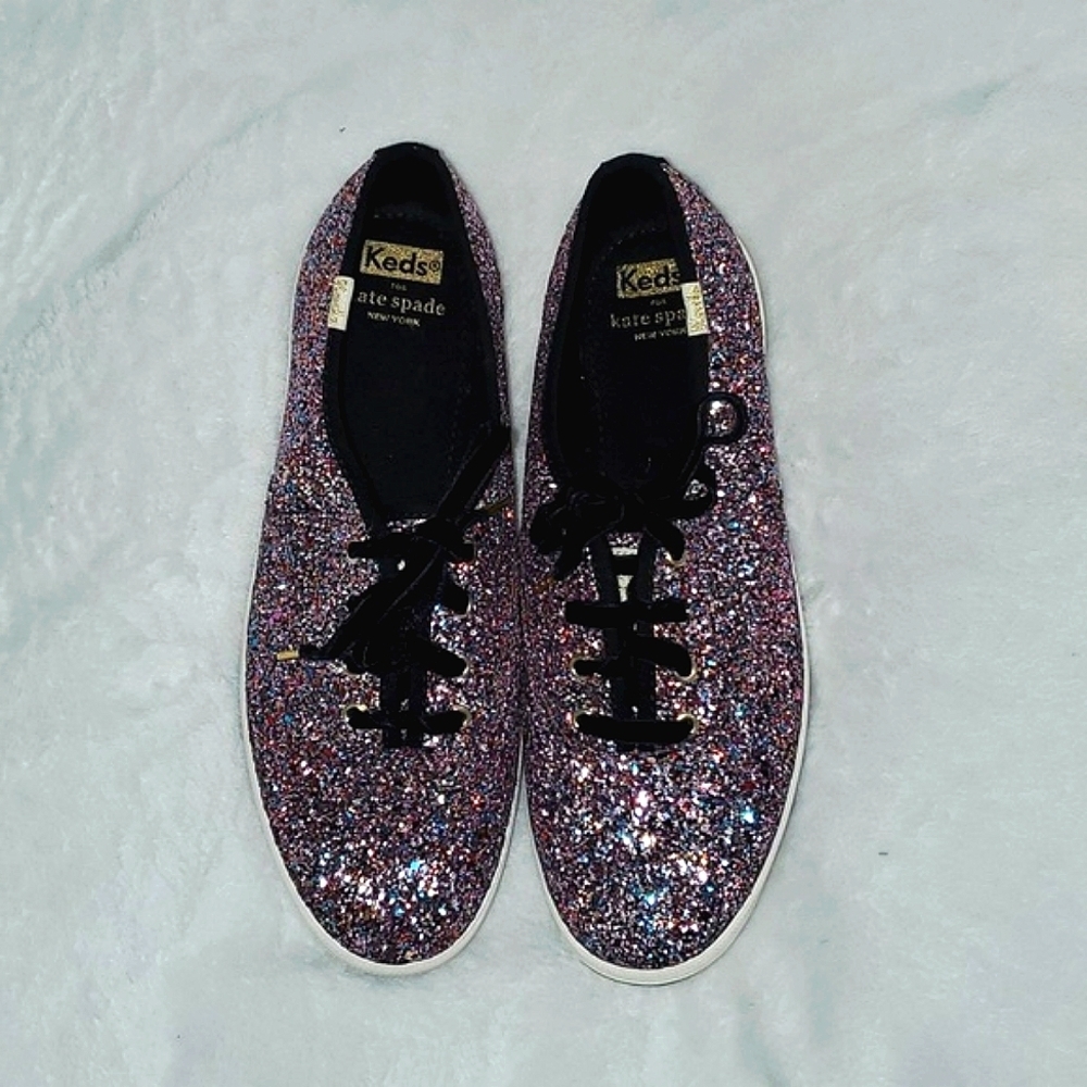 Keds X Kate Spade New York Champion Glitter Sneakers Size 7.5